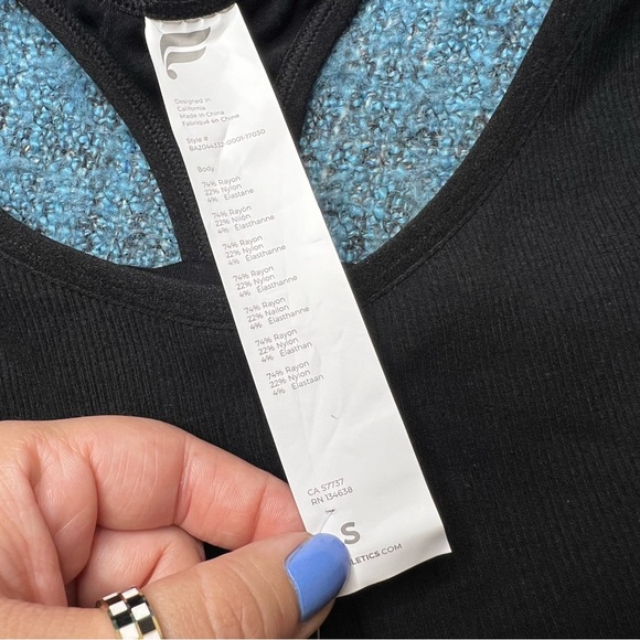 Fabletics Kinsley Front Knot Seamless Sports Bra Tank in Black - Picture 3 of 4